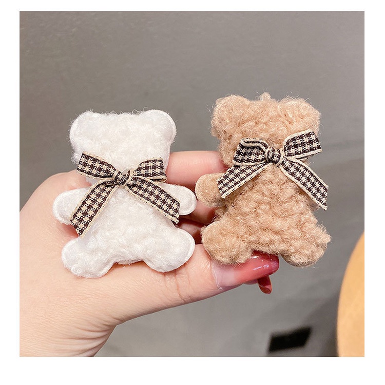 Kẹp Tóc Cho Bé Hình Gấu Bông Set 2 Kẹp Tóc 3D Dễ Thương Phong Cách Hàn Quốc HadyyKids CT11