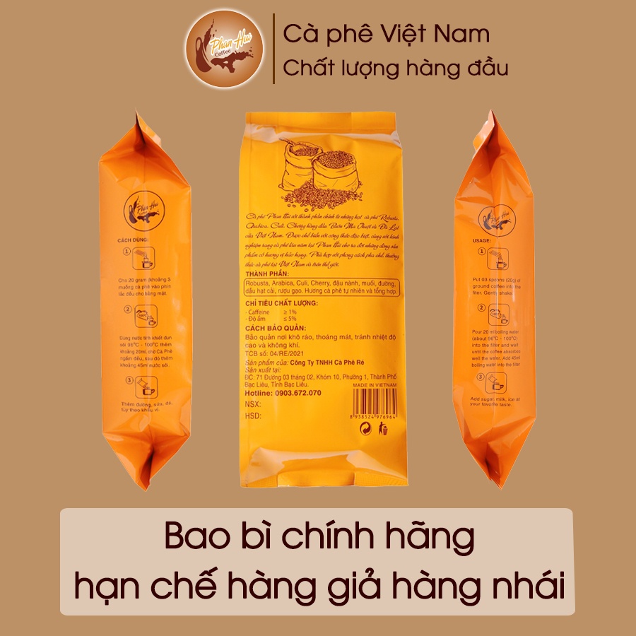 [500g] Cà phê Phan Hui Premium Quality Arabica nguyên chất 100% phù hợp cho phan phin và pha máy - Phan Hui Coffee | BigBuy360 - bigbuy360.vn
