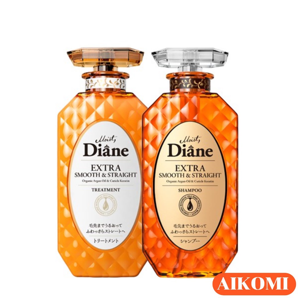 Dầu Gội Dầu Xả Cao Cấp dành cho tóc khô, quăn, không vào nếp Moist Diane Extra Straight nhật bản