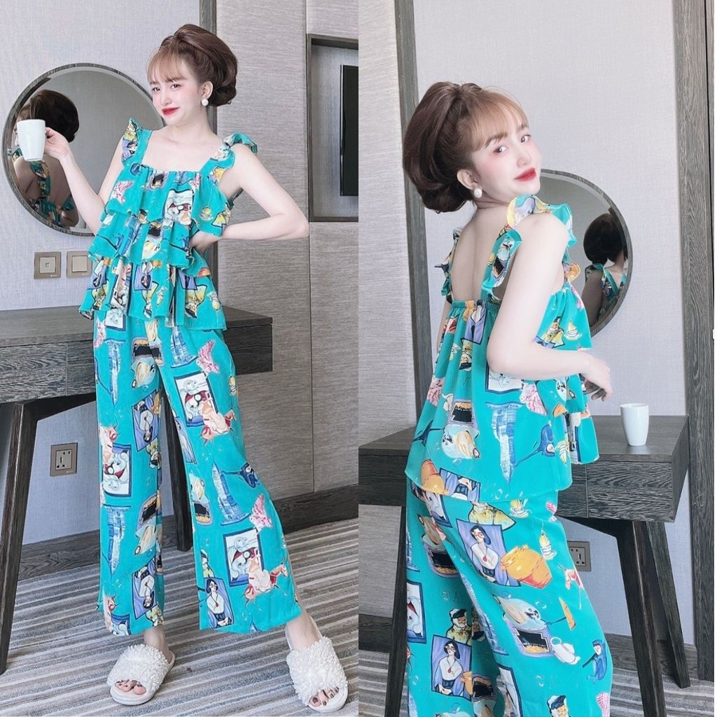 Đồ ngủ nữ❣️FREE SHIP❣️Đồ ngủ sexy lụa Mango cao cấp mềm mại xinh xắn &lt; 63KG