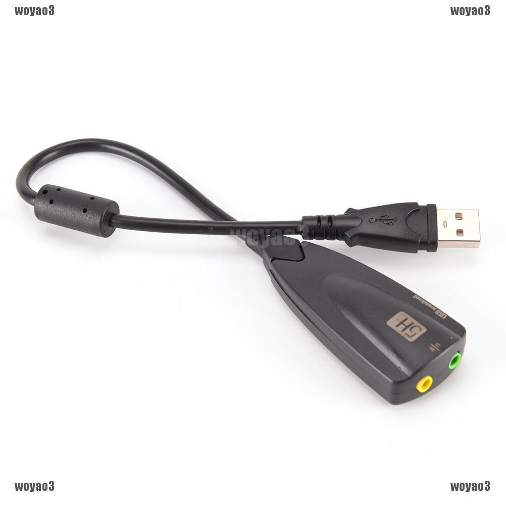 Card âm thanh mở rộng 5HV2 chuyển đổi 2 cổng 3.5mm sang cổng USB cho máy tính/ laptop