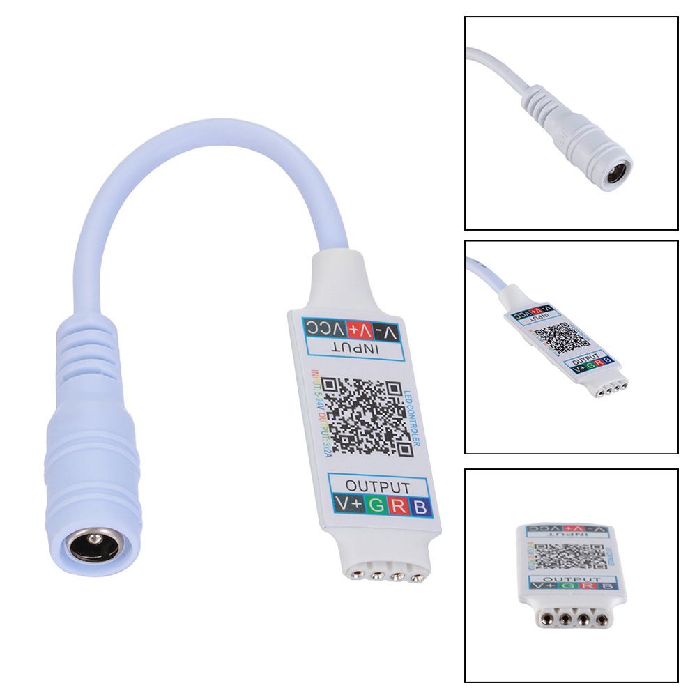 Bộ Điều Khiển Dây Đèn LED RGB 5050 3528 Phích Cắm 4Pin DC 5-24V Thông Minh
