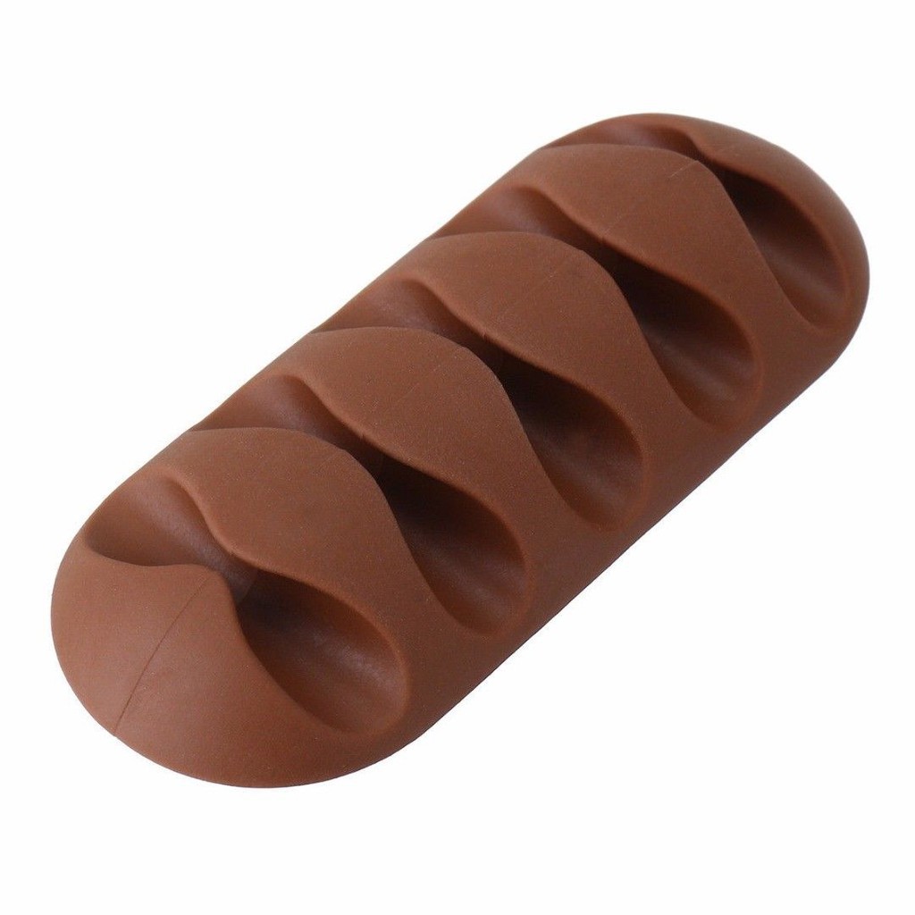 Kẹp giữ cố định dây cáp sạc điện thoại tai nghe gọn gàng bằng silicone chất lượng cao