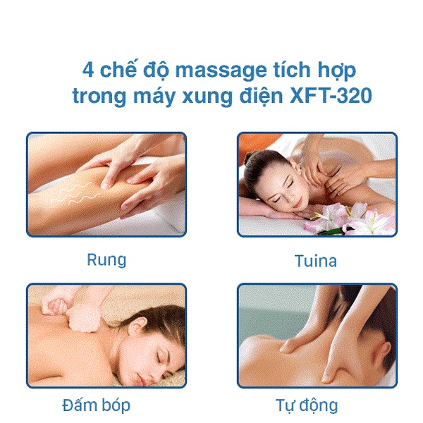 Máy Massage Xung Điện [Freeship] Tích hợp hệ thống điều khiển kỹ thuật số hỗ trợ giảm đau mỏi cơ thể. Thiết kế hiện đại