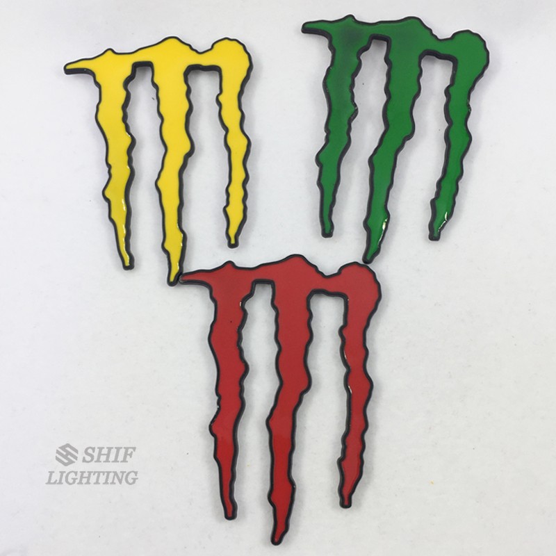 Miếng dán 3D hình quái vật bằng kim loại trang trí xe hơi