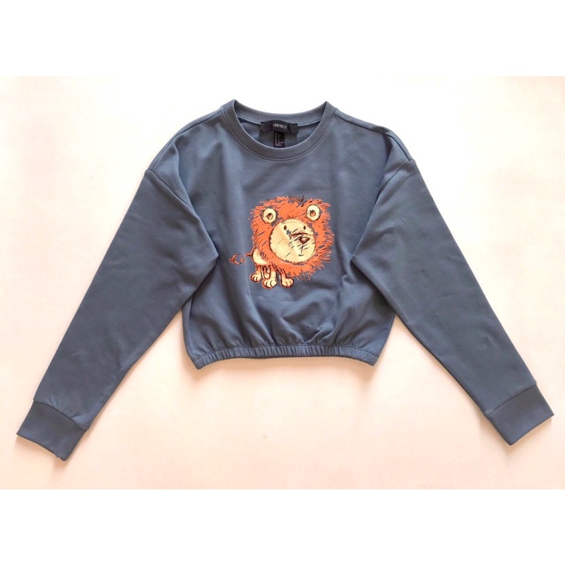 Áo nỉ da cá dài tay bo thun in sư tử vnxk