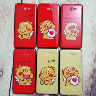 Ốp lưng Samsung J7 Prime/On7 2016 viền dẻo hình bóng khủng long Qoobee đỏ