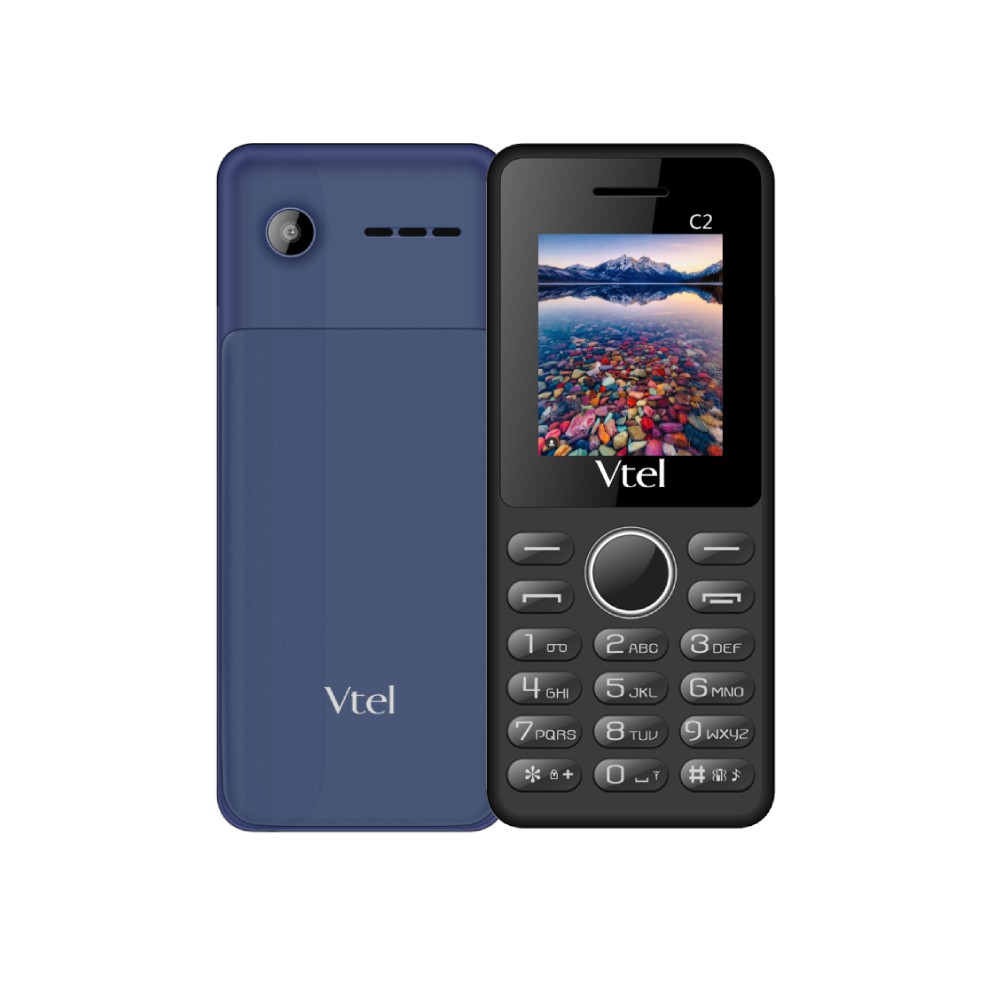 Điện Thoại GSM Vtel C2 (2 Sim) - Có Camera, Số to, FM ngoài, Pin bền, Thiết Kế Đẹp - Hàng Chính Hãng, Bảo Hành 12 tháng
