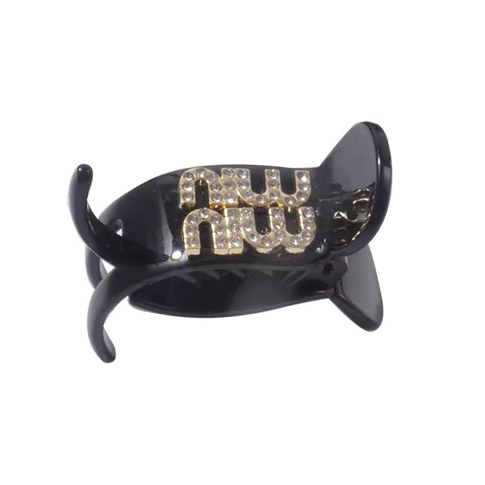 Kẹp Tóc Càng Cua Bằng Nhựa Nhám In Chữ MIU Phong Cách Hàn Quốc Thanh Lịch