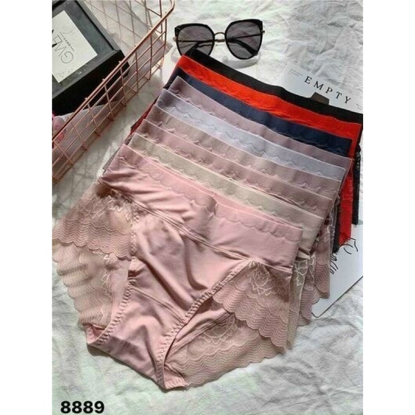 Set 5 Quần lót nữ lưng cao cotton, quần chíp nữ gen bụng nhẹ size trung