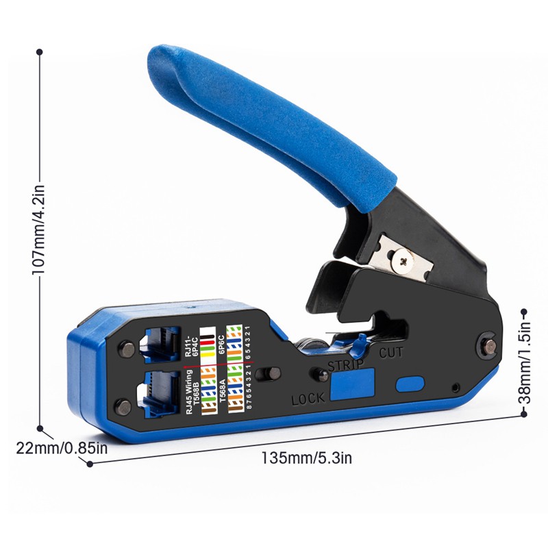 Kìm Bấm Cáp Mạng Rj45 Cat6 Cat5E Cat5 Rj11 Rj12 Tiện Dụng