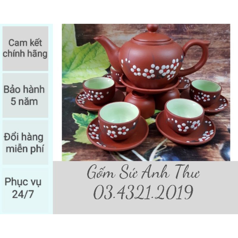 Ấm chén Tử sa Bát Tràng-đất nung đỏ,giá nhà lò chuẩn 100% nhà làm