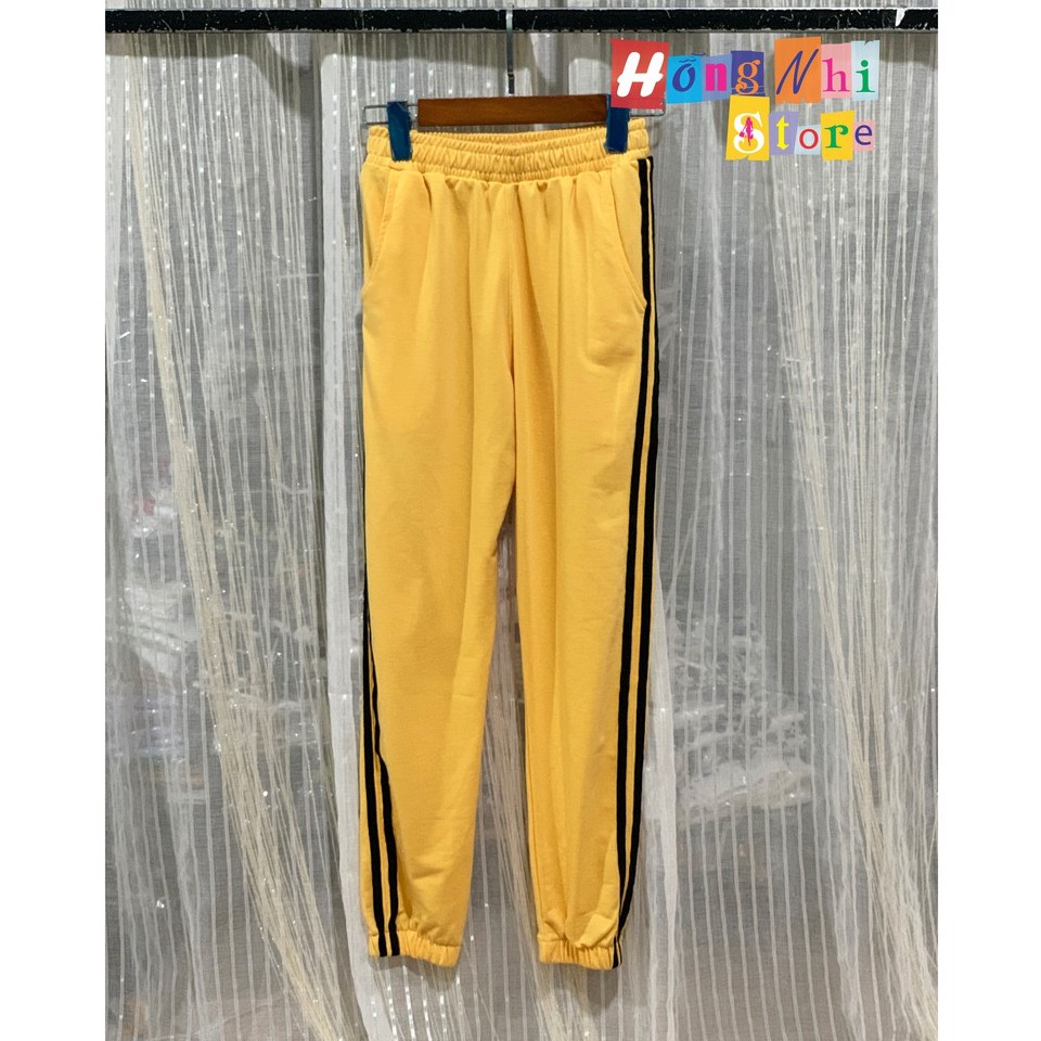 Quần Jogger Line Ulzzang Unisex Jogger Vàng 2 Sọc Đen Dáng Rộng - MM
