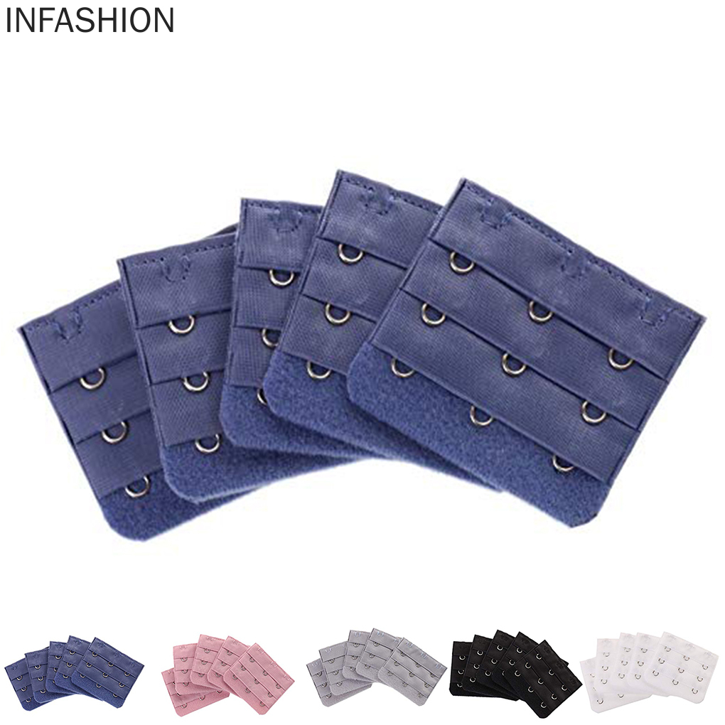 Set 5 Dụng Cụ Nối Dài Dây Áo Ngực 3 Hàng 3 Móc Tiện Dụng