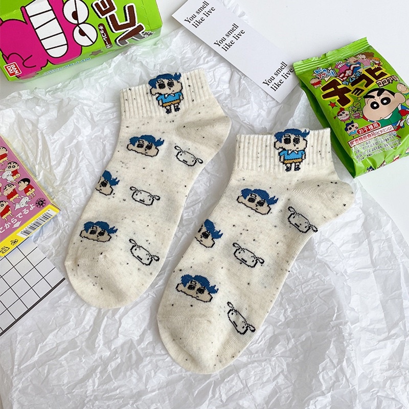 Tất Cổ Vừa  Hoạ Tiết Các Nhân Vật Hoạt Hình  Chất Liệu Cotton Loại 1