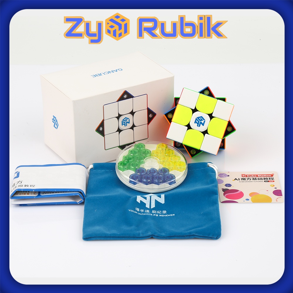 Rubik 3x3x3 Gan 354 M Stickerless 2 Phiên Bản Standard / Advanced Version - ZyO Rubik