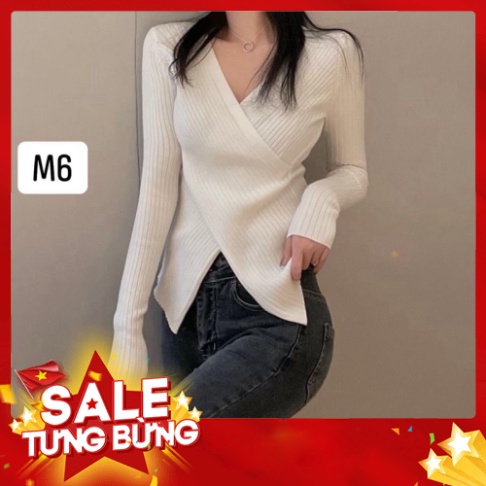 Áo len tăm body vạt chéo hàng QC | BigBuy360 - bigbuy360.vn