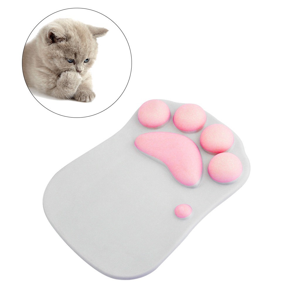 Tấm lót chuột có đệm tay hình bàn chân mèo đáng yêu Bàn Di Chuột Đệm Cổ Tay Bằng Memory Foam Mềm MạiLót chuột Vải Da Màu Sẵc lớn Thoải Mái Họa Tiết Hoạt Hình Dễ Thương Tiện Dụng Cho Bàn Phím / Chuột Máy