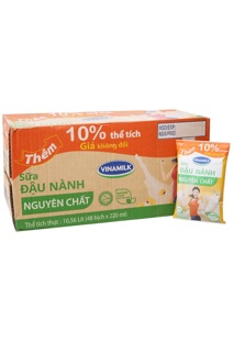 SỮA ĐẬU NÀNH VINAMILK 220ml/bịch -combo 4 bịch
