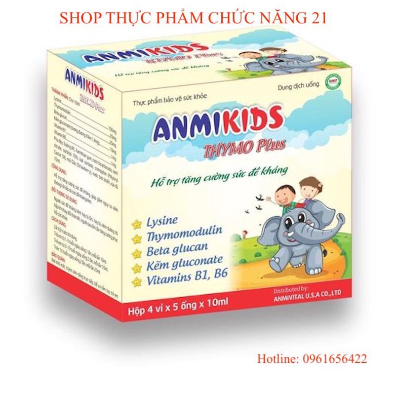 ANMIKIDS THYMO plus - Giúp bồi bổ sức khoẻ, nâng cao sức đề kháng cho trẻ.
