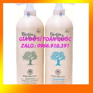 Dầu gội biotin collagen trắng 1000ml  mới, cặp 1 gội 1 xả