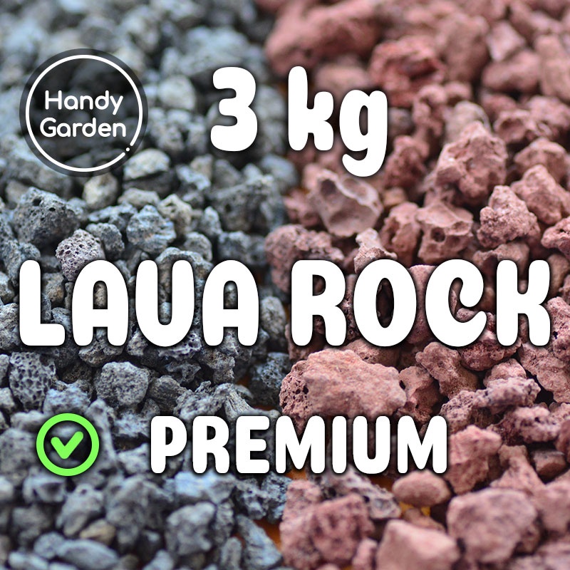 3kg - Đá Lava Rock Premium sạch bụi vụn, chuẩn kích thước 0.5-1mm 1-3mm 2-5mm 5-9mm đá nham thạch tổ ong | Handy Garden