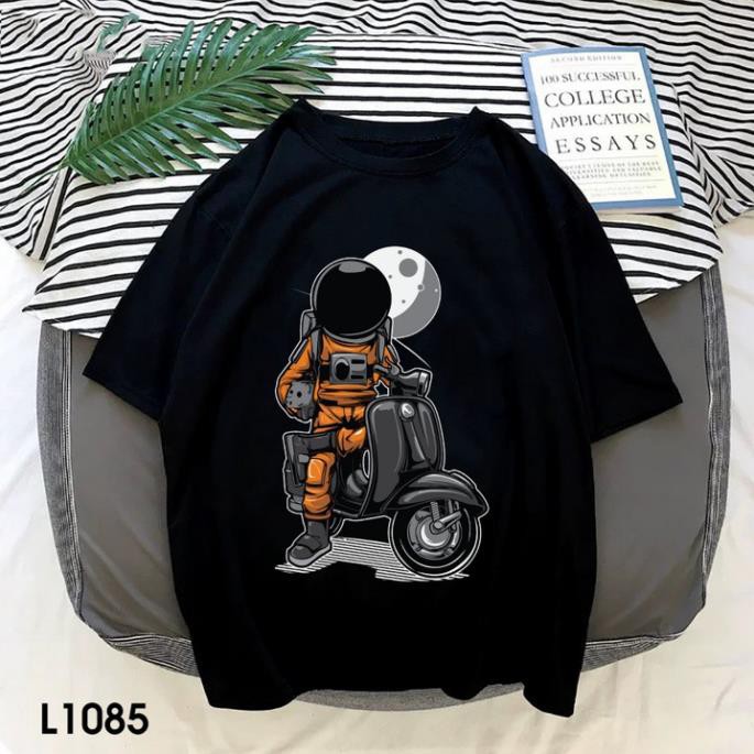 Áo thun nam nữ unisex ngắn tay cổ tròn Austronaut Vespa