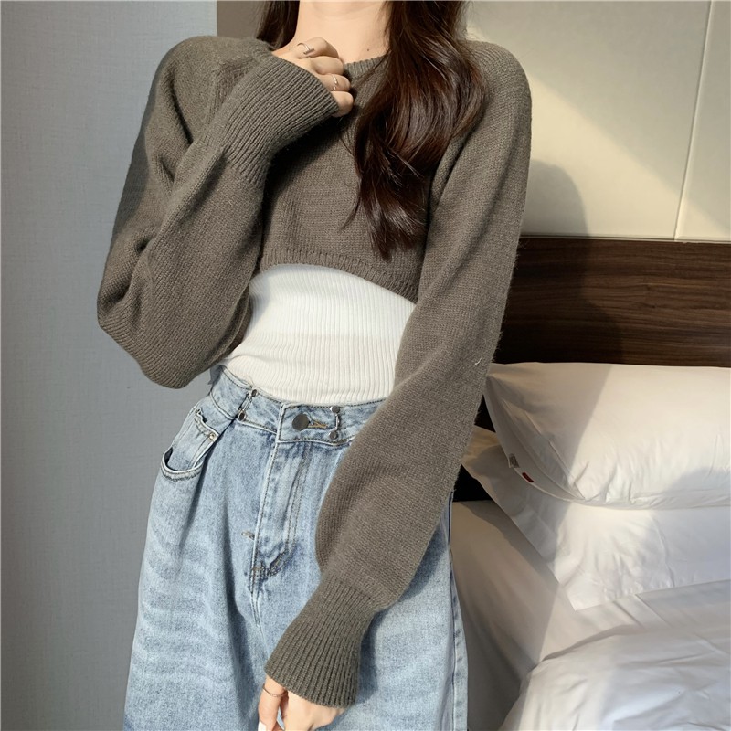 [SẴN] Áo len croptop Ulzzang Quảng Châu ALC68 | BigBuy360 - bigbuy360.vn