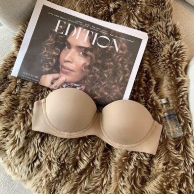 Áo lót xuất cúp ngực cao cấp Nội y xanh Áo cúp ngực không dây nâng ngực sexy chống tụt Vòng 1 Gợi Cảm