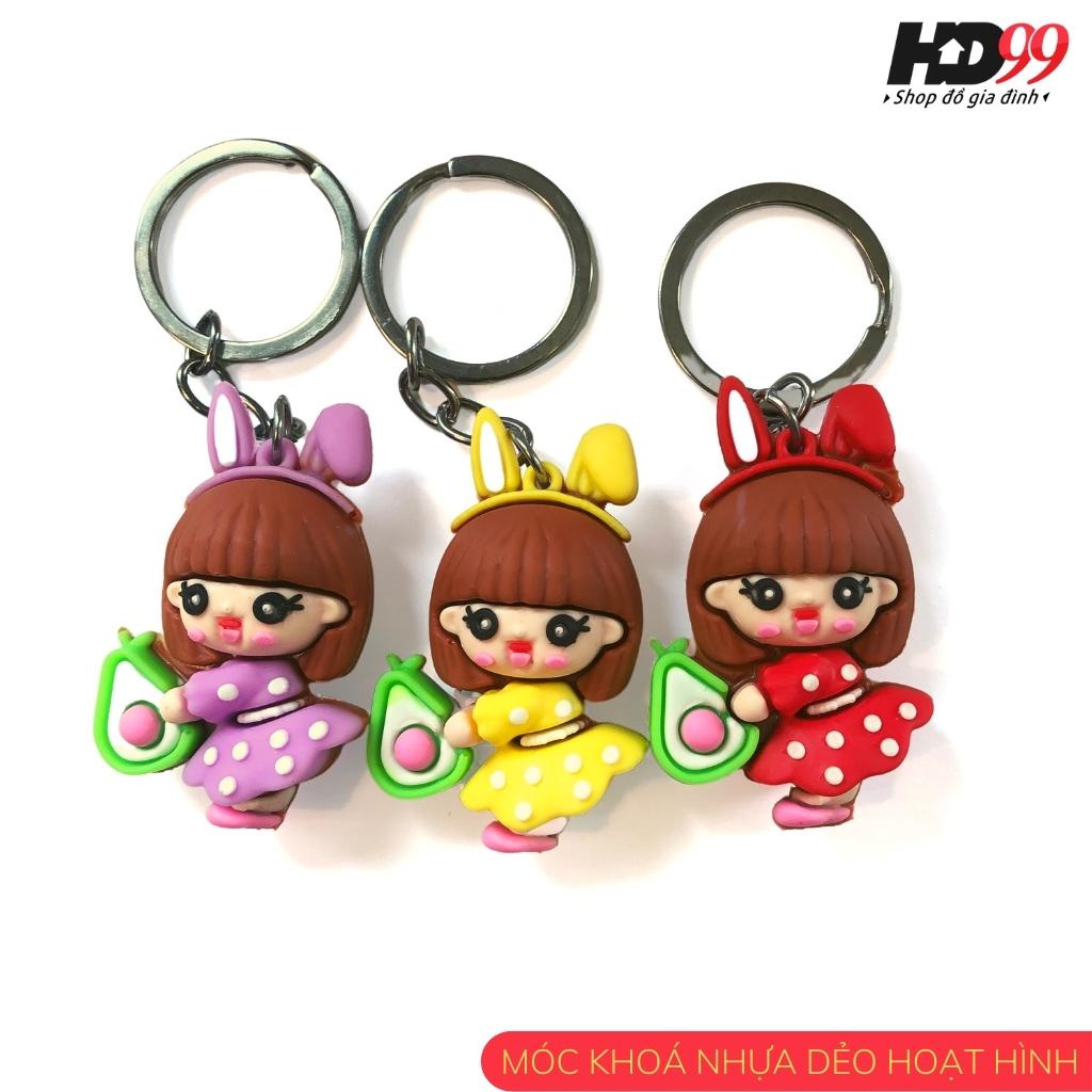 Móc Khoá Hoạt Hình Dễ Thương Doraemon Pikachu, Chất Liệu Nhựa Dẻo, Nhiều Lựa Chọn