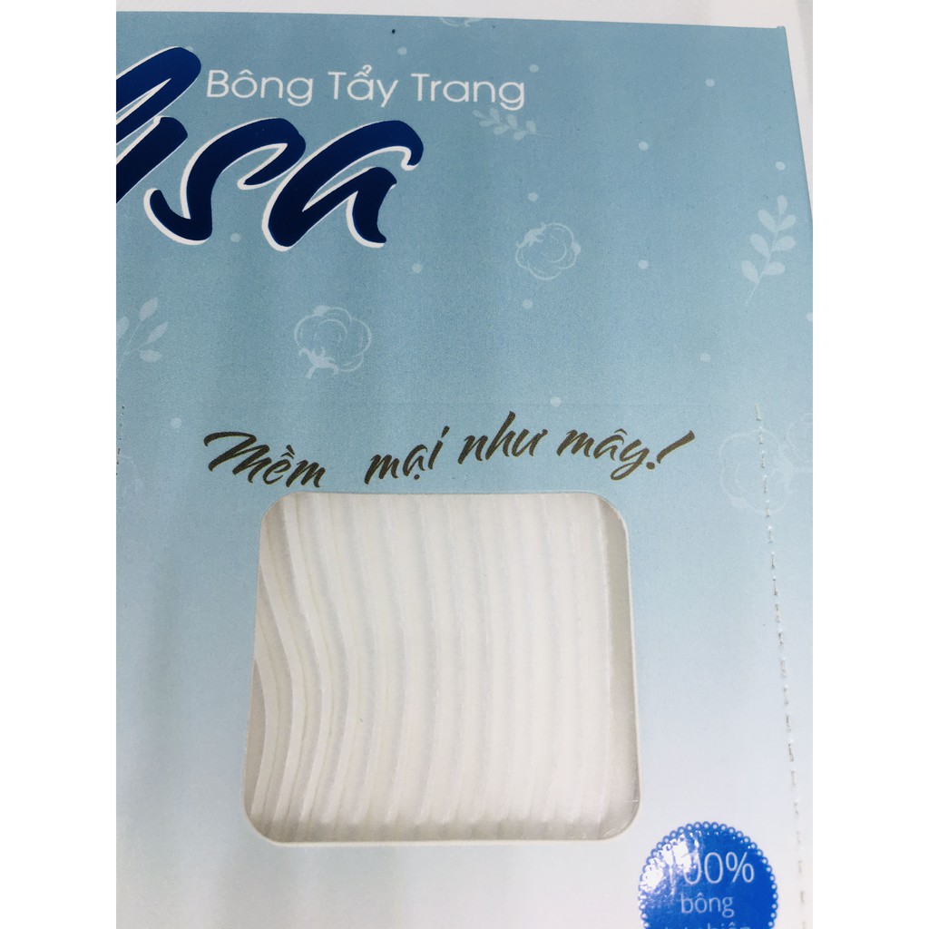 [Hộp 100 Miếng] Bông Tẩy Trang ELISA Bảo Thạch