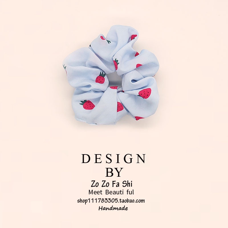 Dây Buộc Tóc Scrunchies, Dây Cột Tóc Dâu Tây