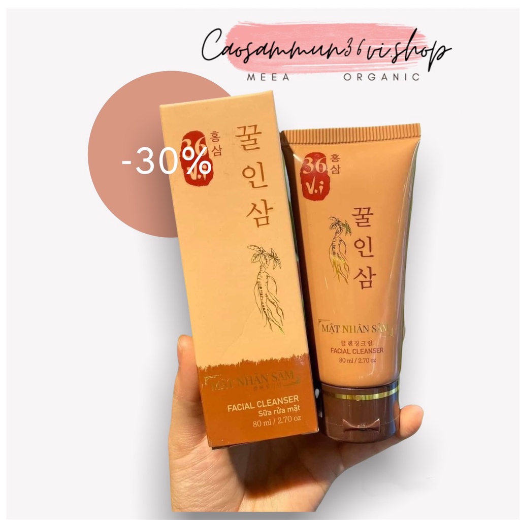 Sữa Rữa mặt keo ong nhân sâm 36vi 50ml CHÍNH HÃNG 100%