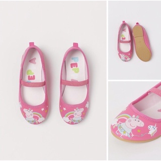 Giày bé gái mẫu mới hoạ tiết heo peppa cho bé od web HM authentic sz 24 đến 34