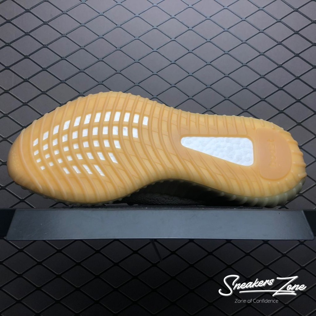 Giày thể thao nam nữ YZ 350 V2 Sesame xám đế nâu