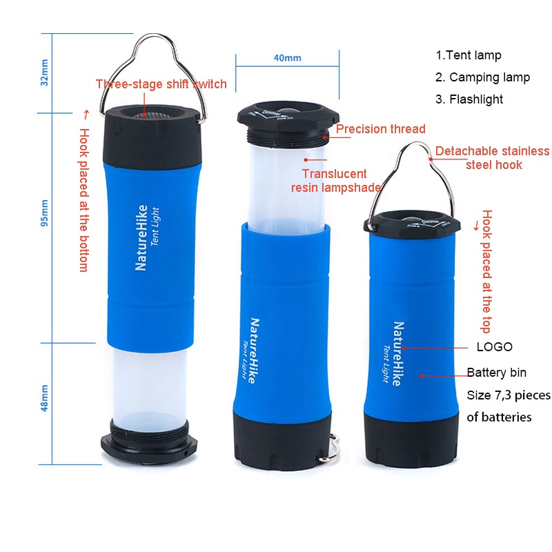 Đèn LED Treo Lều 3 Chế Độ Đa Năng Naturehike NH15A003-I