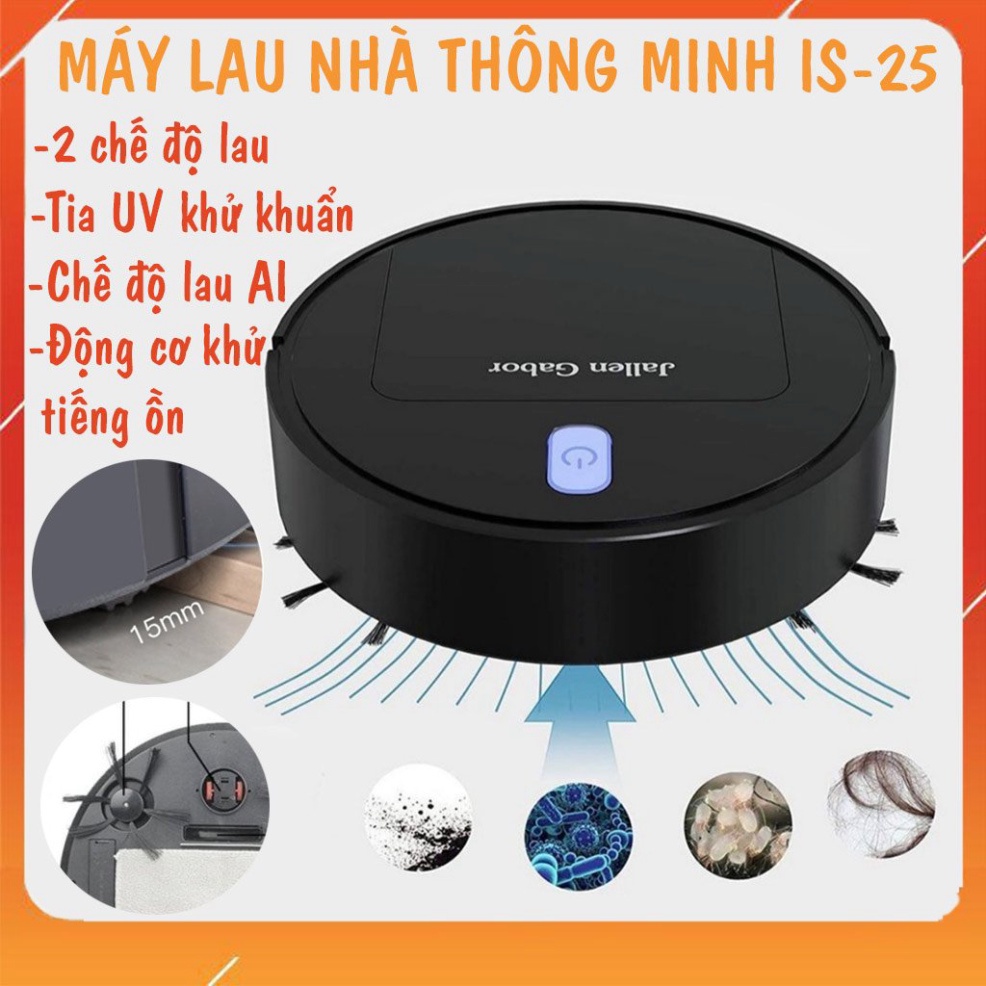 🧨Giá Siêu Hot🧨Robot hút bụi IS-25 lau nhà tự động chăm sóc nhà cửa thông minh dùng thay thế cho cây lau nhà hút bụi