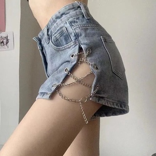 Quần sooc jeans xích ulzzang 🍓 freeship 🍓 quần bò nữ ngắn 🍓