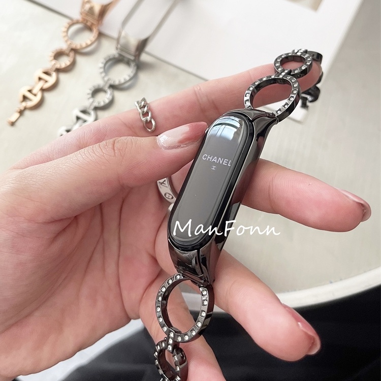 Dây Đeo Thay Thế Chất Liệu Thép Không Gỉ Thời Trang Cho Xiaomi Mi Band 3 4 5 6 Mi 6 5