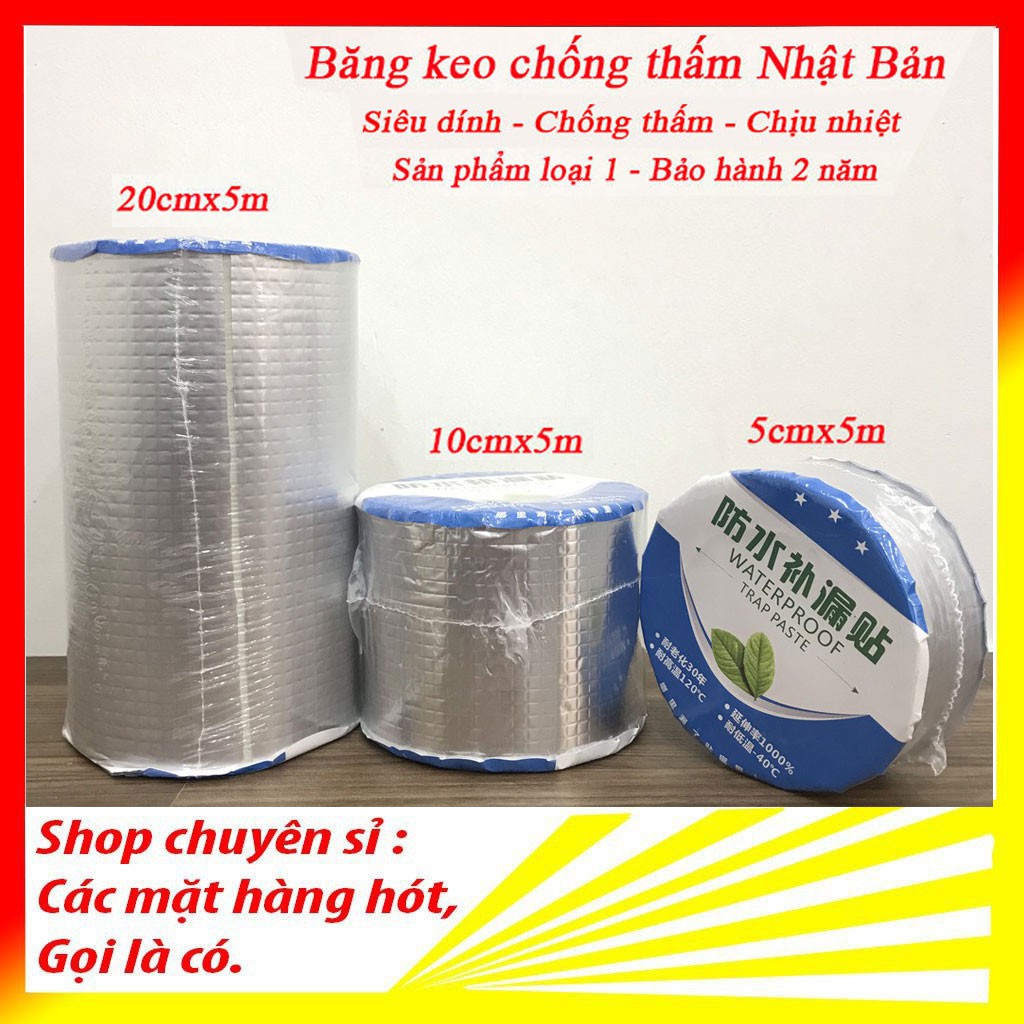 [Loại 20cm, 10cm, 5cm]BĂNG KEO CHỐNG THẤM-CHỐNG DỘT MÁI TÔN ĐA NĂNG- SIÊU BỀN-SIÊU DÍNH CHÍNH HÃNG NHẬT BẢN