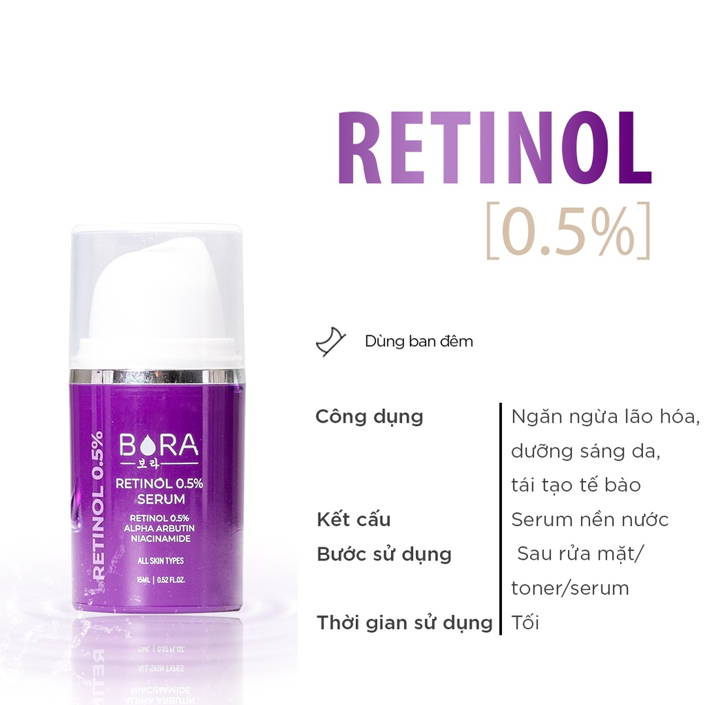 Serum Retinol 0.1% - 1% dưỡng trắng da chống lão hóa 15ml