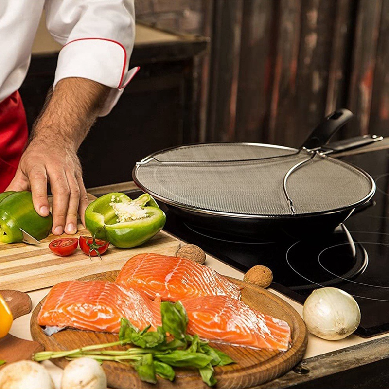 Tấm Chắn Dầu Mỡ 13 Inch Bảo Vệ Cho Chảo Chiên