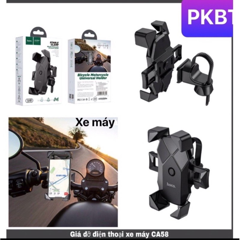 ✔CHÍNH HÃNG ✔Giá đỡ điện thoại trên xe máy HOCO CA58   Xoay 360 độ 4 góc 2 gọng gắn chân gương, ghi đông xe Chống rung | BigBuy360 - bigbuy360.vn