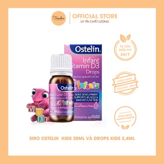 Siro Ostelin Kids 20ml và Drops Kid 2,4ml Bổ Sung Vitamin D3 Cho Bé