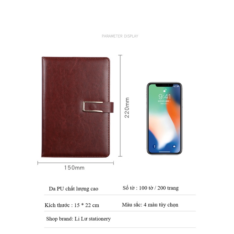 Sổ Da A5 200 trang chất lượng cao phong cách Basic. Sổ bullet journal, planner basic. Notebook vintage