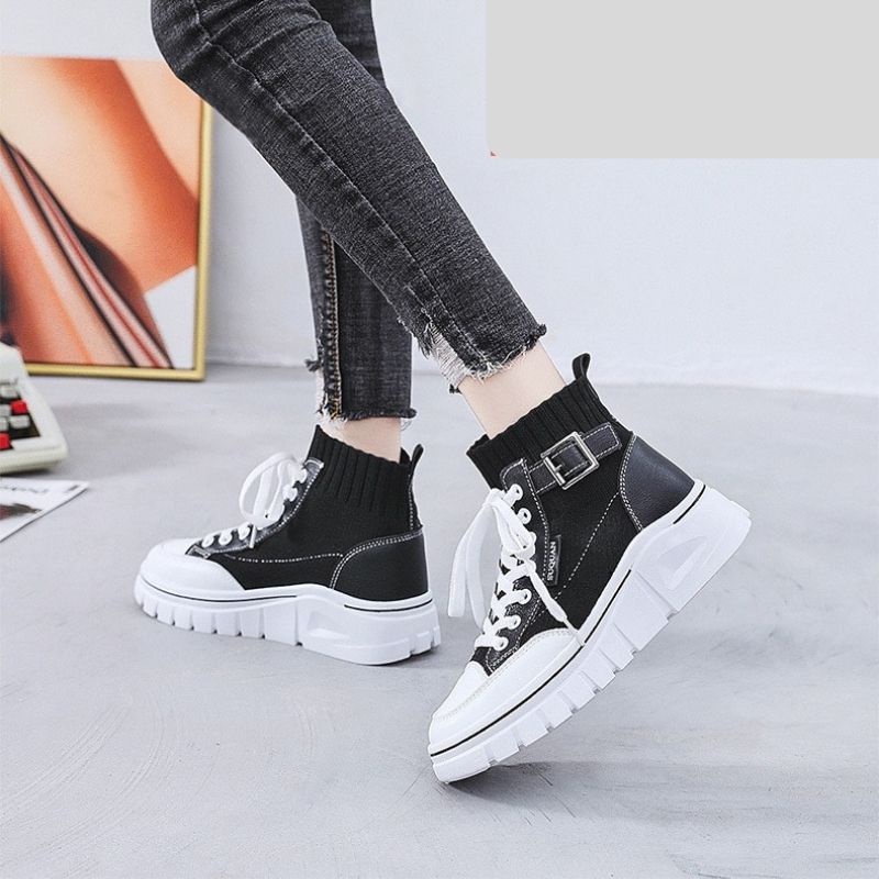 Giày Bốt Nữ BN48,Giày boot Martin Hàng Đẹp Thiết Kế Mới Lạ Tăng Chiều Cao Thời Trang,Phong Cách Châu Âu và Mỹ
