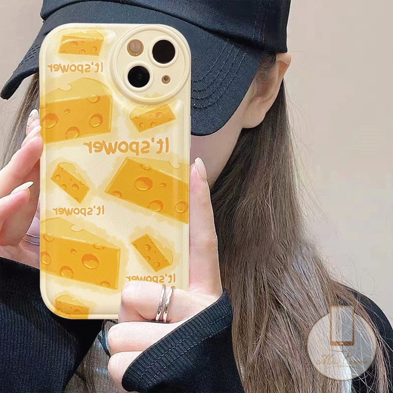 Ốp Điện Thoại Dẻo Họa Tiết Phô Mai Hoạt Hình 3D Cho iPhone 6 6s 7 8 Plus 11 14 13 12 Pro MAX XR 14 Plus X XS MAX SE 2020 Giá Đỡ