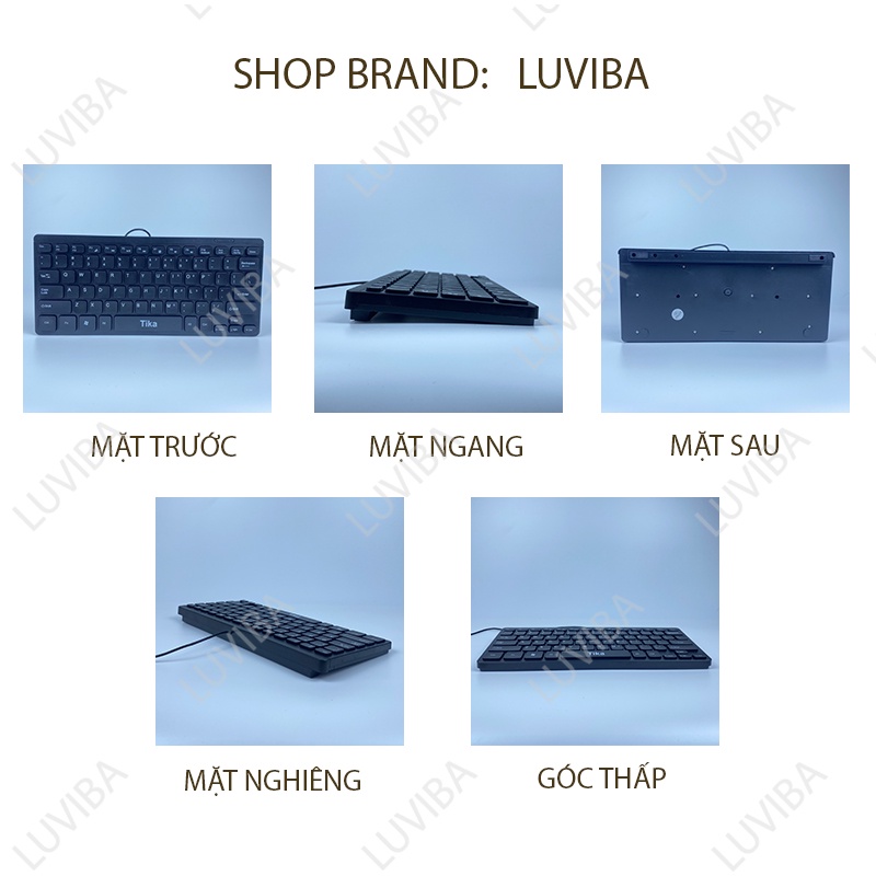 Bàn phím máy tính có dây mini laptop văn phòng cute giá rẻ LUVIBA BP02