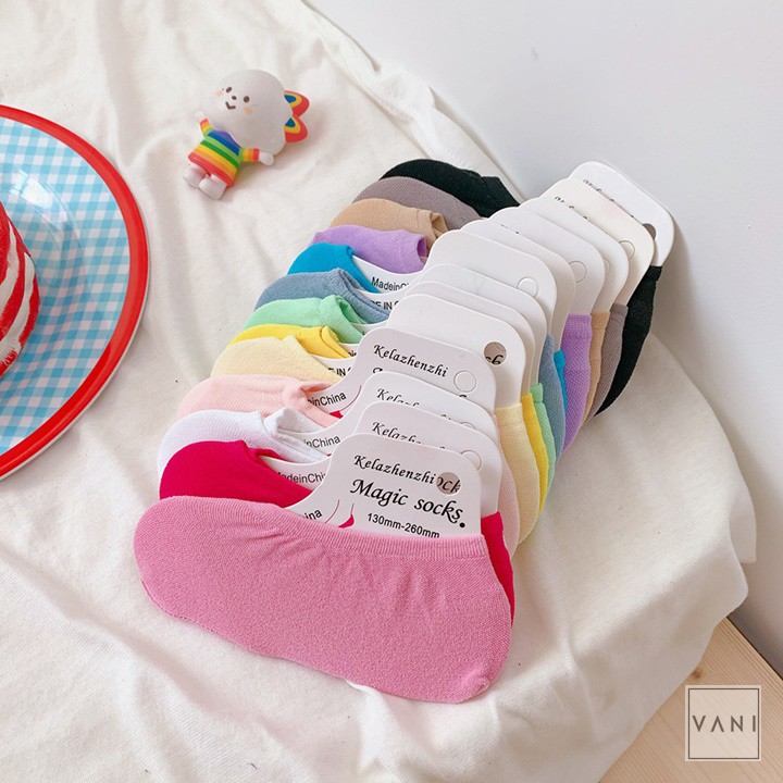 Tất Vớ Cổ Thuyền Mang Cao Gót, Búp Bê Thun Len Mỏng - VANI STORE [TAT00023-5]
