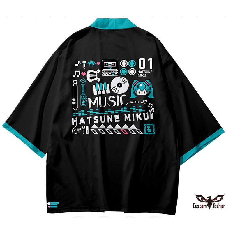 Áo Choàng Kimono Hóa Trang Hatsune Miku Thời Trang Mùa Hè Cho Nam Nữ